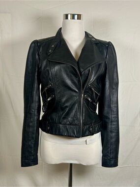 🖤 Vintage Street Legal Black Leather Moto Biker Jacket 🖤